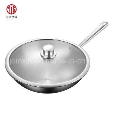  30cm Chinese Titanium Aluminum Alloys Nonstick Frying Wok Pan