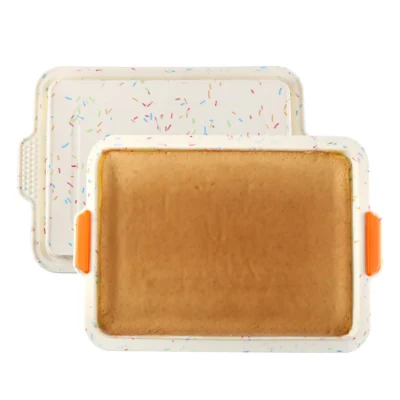  Flexible Cake Tools Rectangle Silicone Brownie Cake Molds Pan