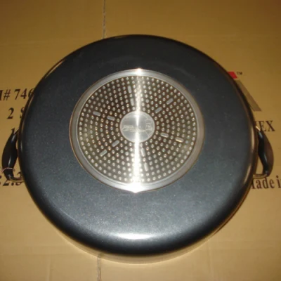 Easy to Store Large Nonstick Fish Beef Roast Skillet with See Through Glass Lid