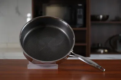  New Design 26cm Tri-Ply Stainless Steel Ceramic Coating Honey Comb Non-Stick Wok