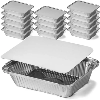  Baking Aluminum Foil Pans for Cooking Aluminium Disposable Foil Containers with Lids