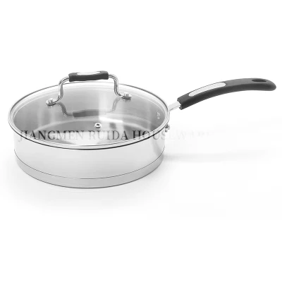 Big Capacity Stainless Steel Fry Pan Skillet with Copper Painting