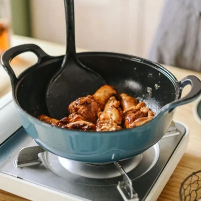  Blue Pot Household Enamel Cast Soup Non-Stick Iron Stew Enamel Pan Gas Induction