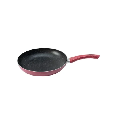  Factory Manufacture Multi Size Aluminum Cookware Red Non-Stick Frying Pan