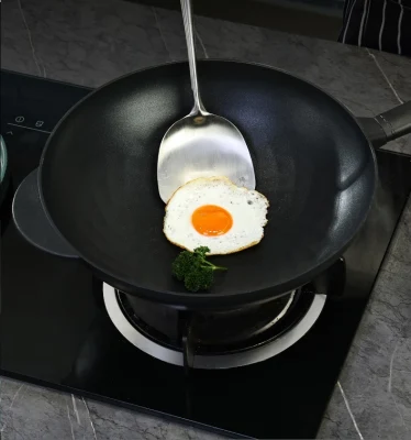 Induction Cookware Aluminium Saute Pan with Lid 34cm Pancake Pan