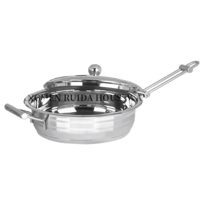 Big Capacity Stainless Steel Fry Pan Skillet with Copper Painting