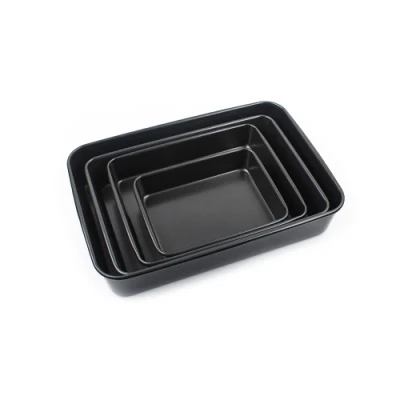  Custom Non Stick Coating Roasting Pan Cake Pan Oven Safe Carbon Steel Baking Pan
