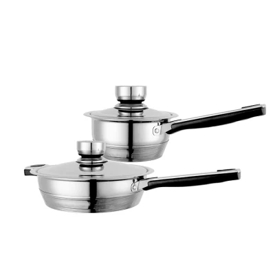Enamel Non Stick Induction Deep Frying Pan Saute Pans Cookware Stainless Steel Frypan for Factory Direct Sale