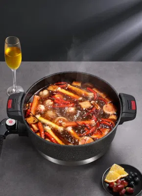  Precision Control 32cm Electric Non-Stick Hot Pan Low-Pressure Culinary Mastery