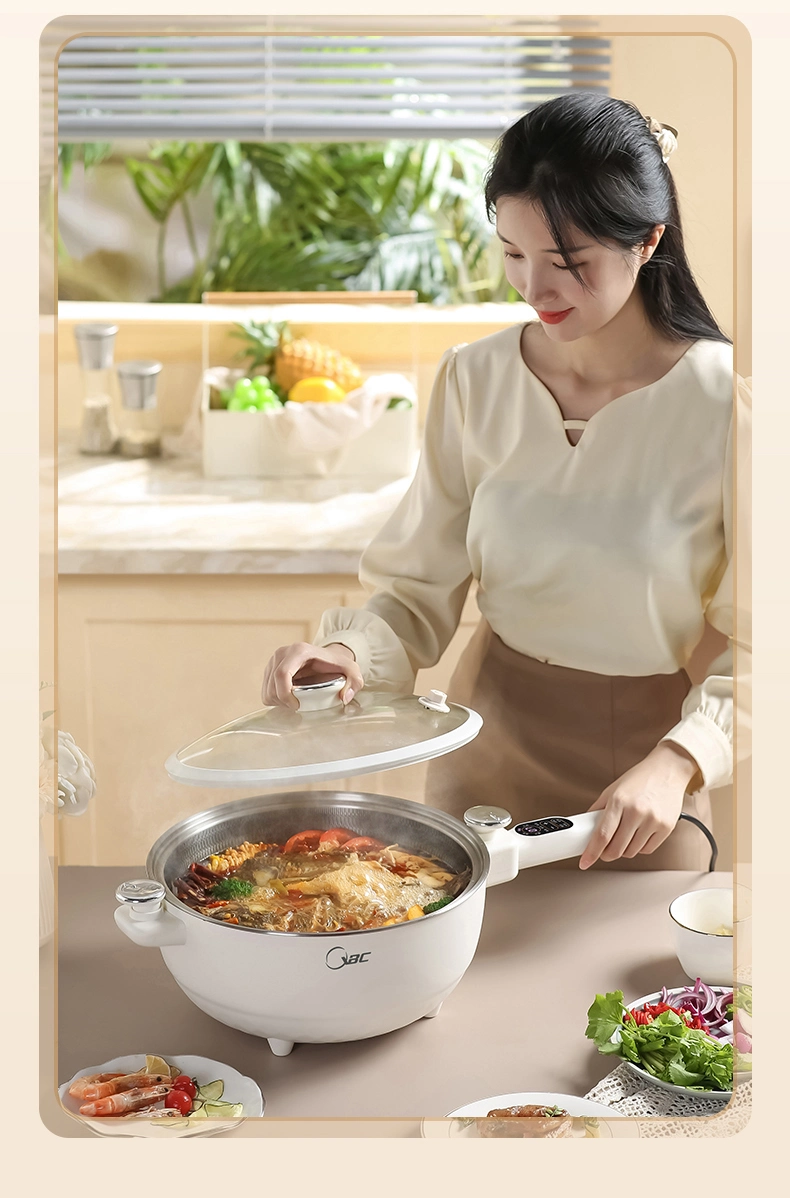 304 Stainless Steel 30 Straight Handle Micro Pressure Double-Layer Electric Frying Pan