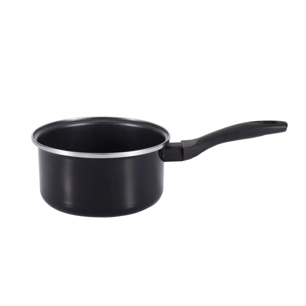 Customization Color Non Stick Cookware Set Carbon Steel Kitchen Enamel Coating Cooking Pots and Frying Wok Pans