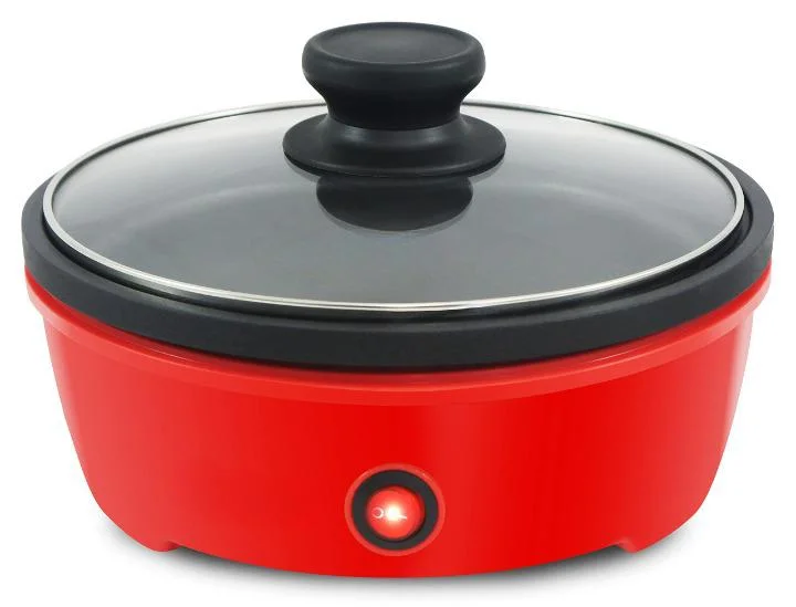 Stir Fry Griddle Rapid-Heat up 650 Watts Non-Stick Electric-Skillet Tempered Glass-Lid Pan