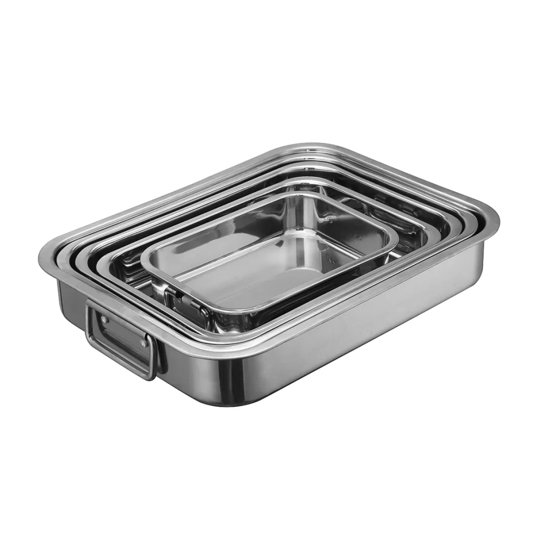 Home Cooking Metal Stainless Steel Roaster Pan/Tray