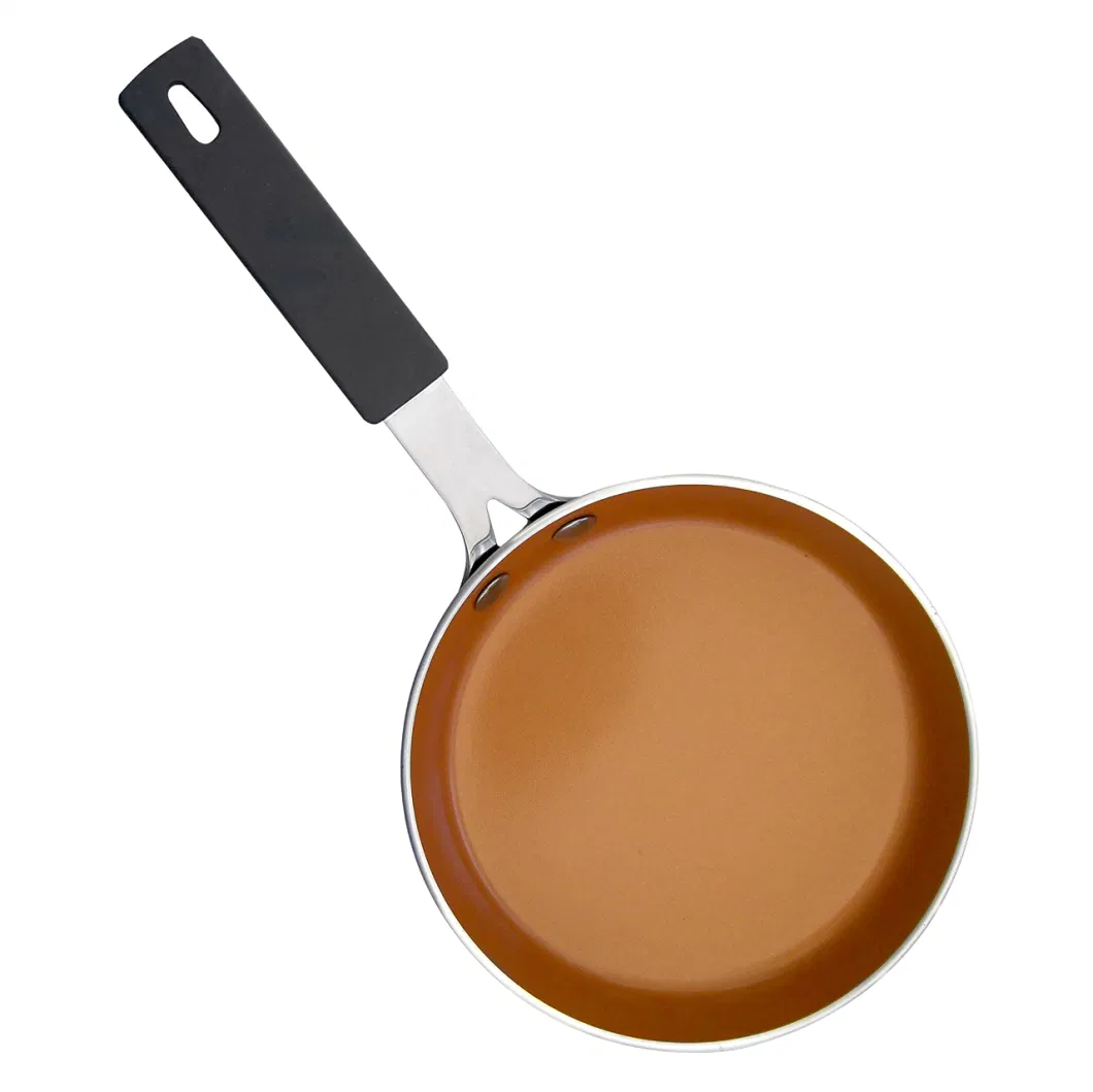 Steel Mini Egg and Omelet Pan with Ultra Nonstick-Titanium &amp; Ceramic-Coating Stay-Cool Handle