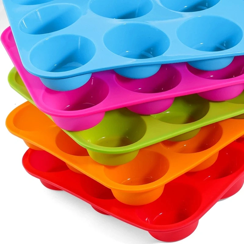 Non-Stick Silicone Muffin Pans for Making Muffin - BPA Free and Dishwasher Safe