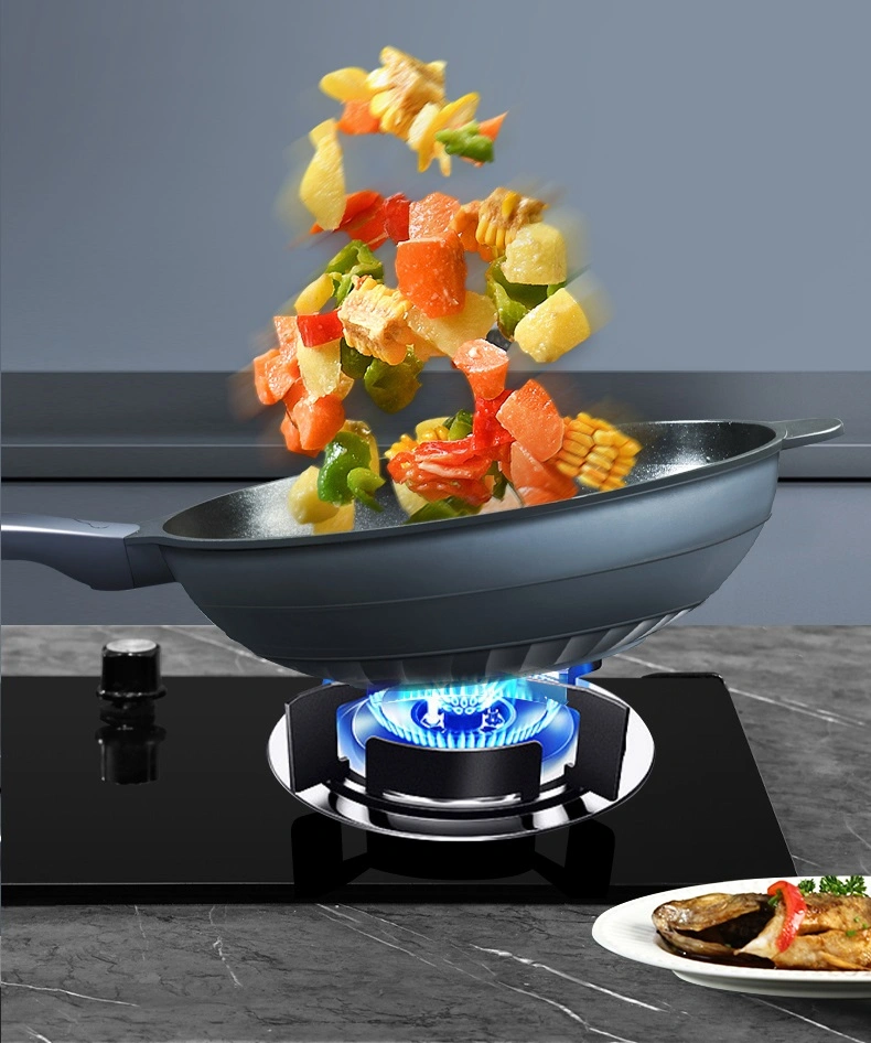 Non Stick Frying Pan with Glass Lid Casserole Cooking Pot 32cm