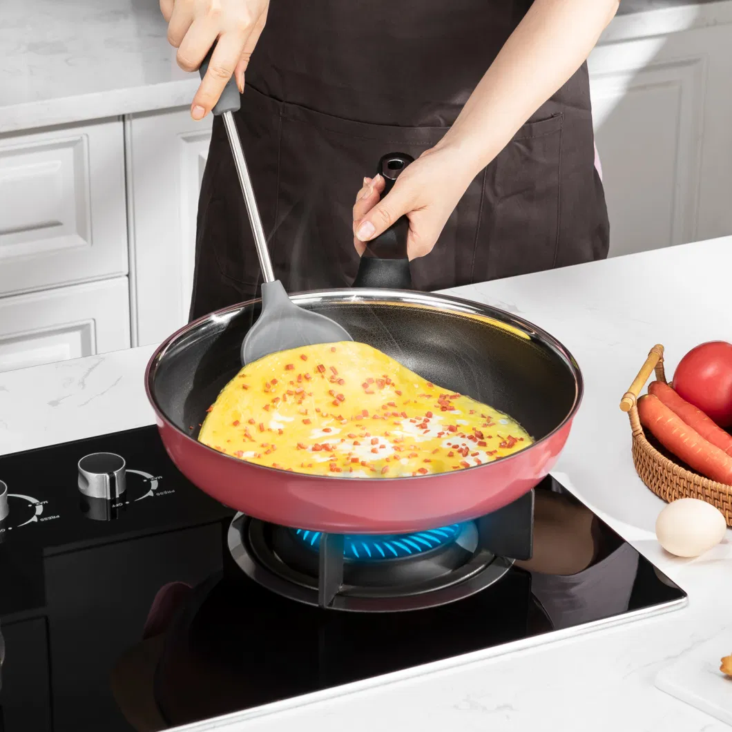 Best Seller Cookware Non-Stick Coating Stainless Steel Ceramic Outer Layer 30cm Frying Pan