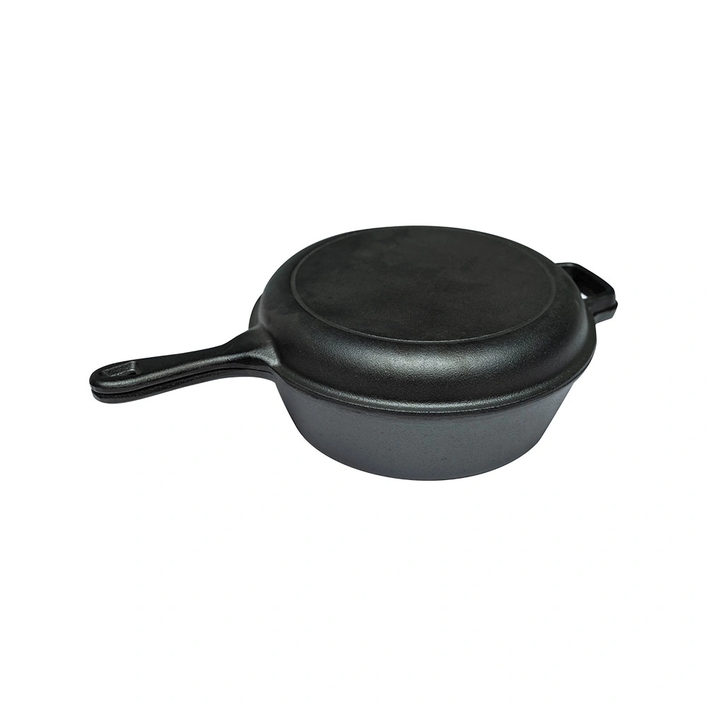 Custom Luxury Retail Multifunctional Pre-Seasoned Cast Iron Cookware Frying Pan