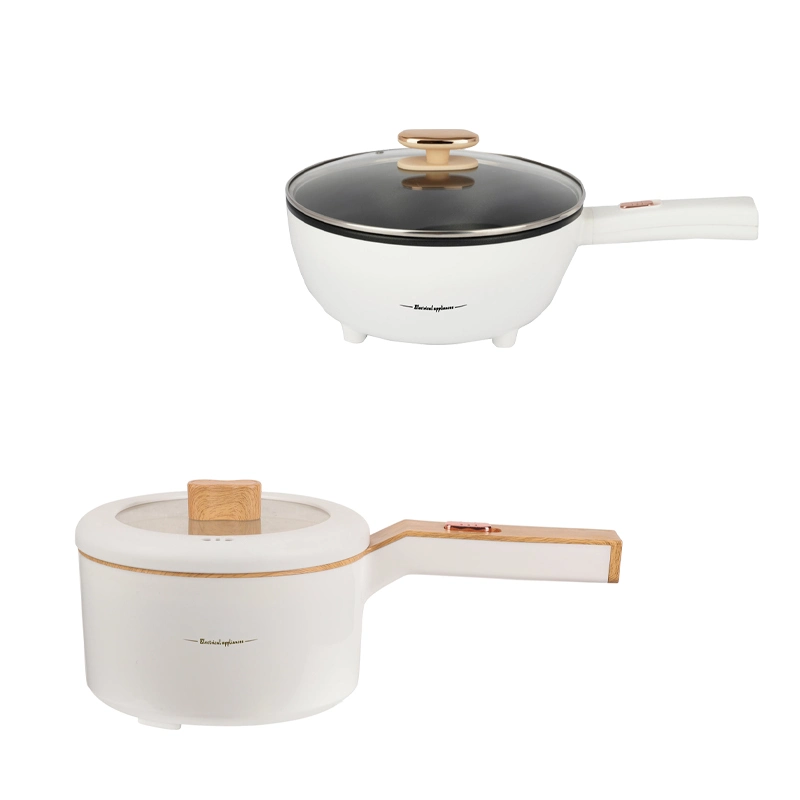 Mini Electric Hot Pot Multi-Function Electric Cooking Pot Noodle Pot Electric Skillet 1.5L Portable Electric Caldron