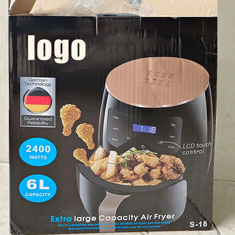 2023 New Air Fryer White Black Easy-to-Clean Non-Stick Pan 4.8L 1300W Fritadeira Air Fryer Digital with Visible Window