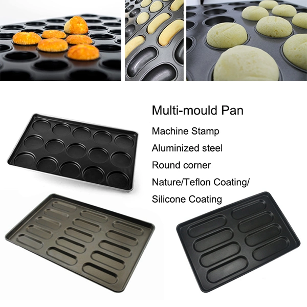 Custom Made Non Toxic Metal Non Stick Tound Jumbo Cupcake Pancake Muffin Cake Mould Baking Pan Burger Bread Oven Pan