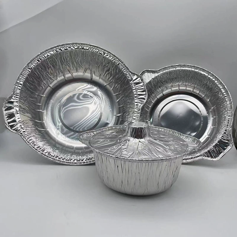 High Quality Disposable Round Aluminum Foil Pots Cooking Pot and Pans