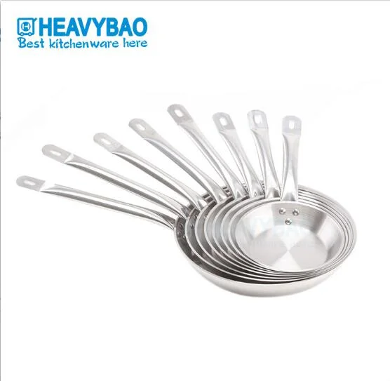 Heavybao Stainless Steel Fry Food Pan with Lid for Kitchen