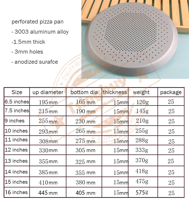 Seamless Anodic Aluminum Round Pizza Pan Non Stick Nontoxic Wide Rim Baking Tray Baker Roasting Pan Microwave Crisper for Oven