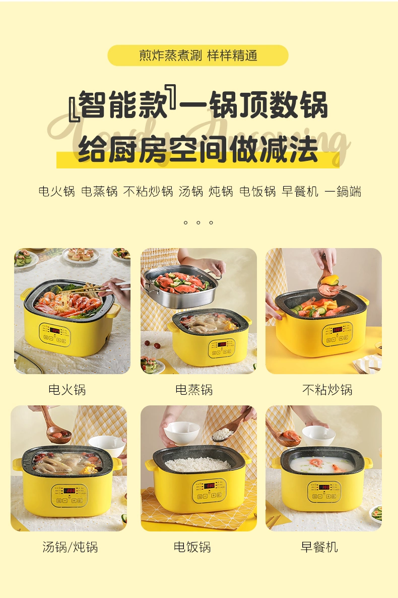 Xbc-30 Square Double Mechanical Single-Layer Electric Cooking Pot, Electric Steamer, Electric Frying Pan