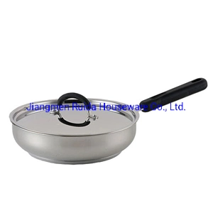 Big Capacity Stainless Steel Fry Pan Skillet with Copper Painting