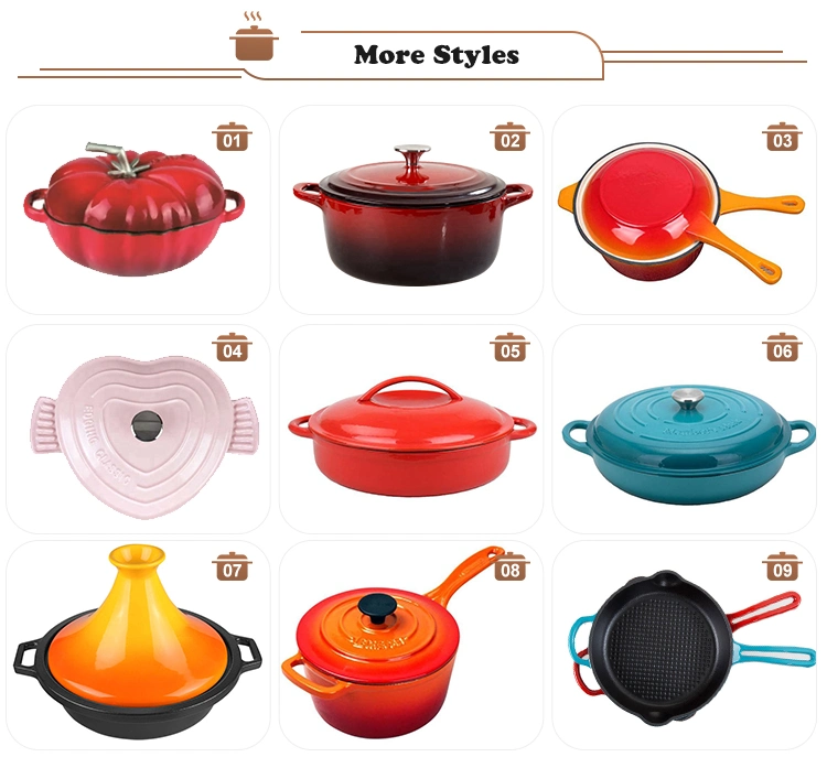 Fry Pan Wholesale Tri-Ply Extra Strong Cookware Cast Iron Pans Cooking Frying Pan with Lid