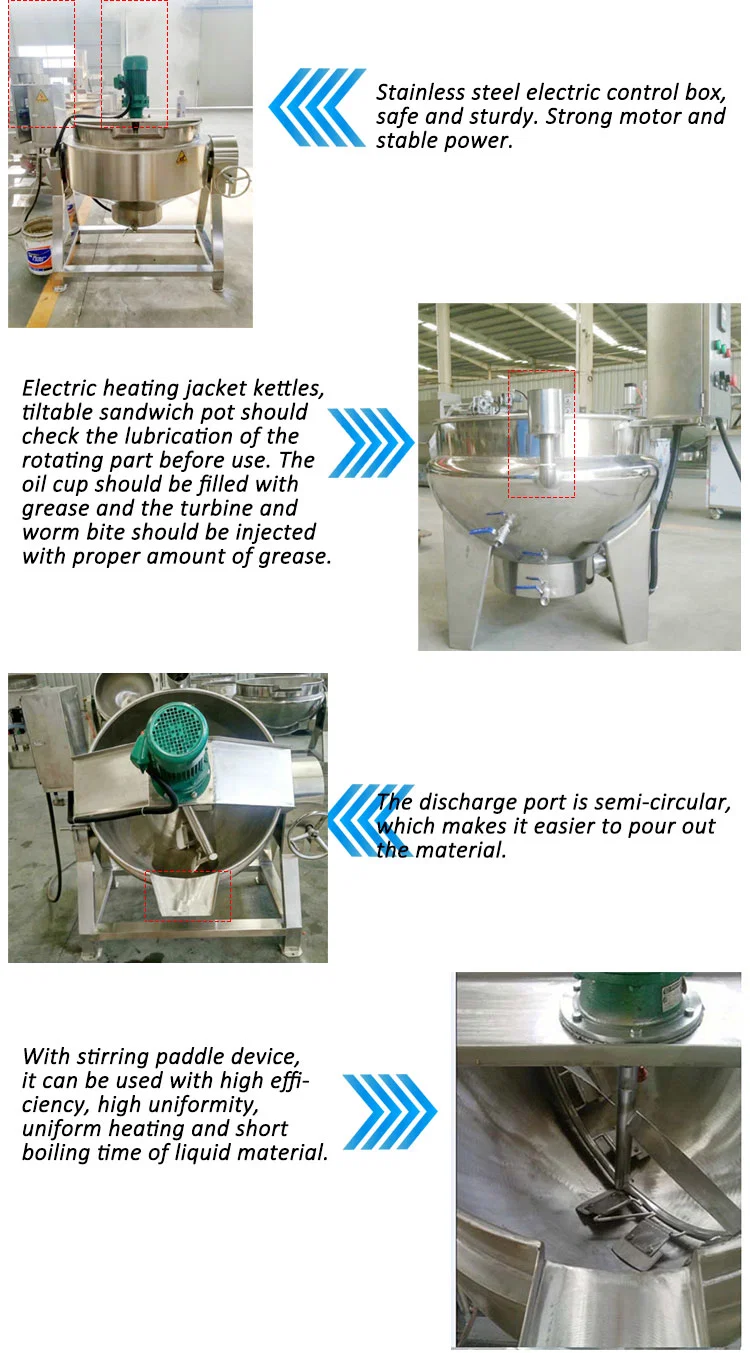 Industrial Stirring Large Commercial Biryani Mixing Sauce Pepper Frying Machine 500 Liters Stainless Steel Cooking Pot