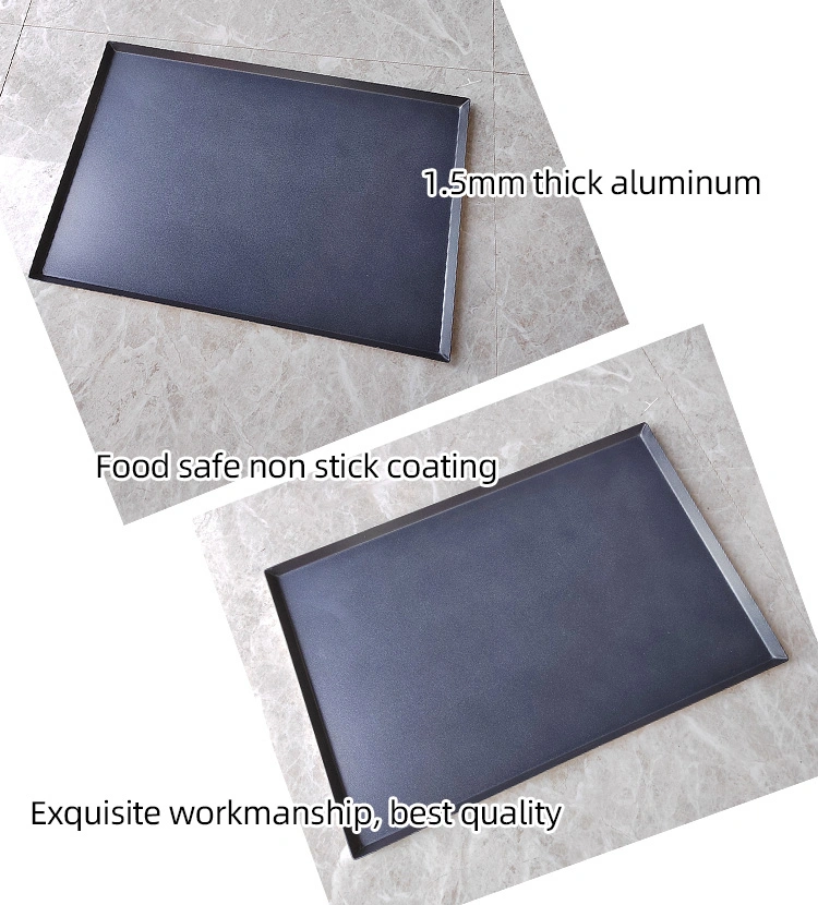 Custom Made Commercial Heavy Duty Non Stick Aluminized Steel Toaster Oven Cooking Cookie Baking Sheet Pans