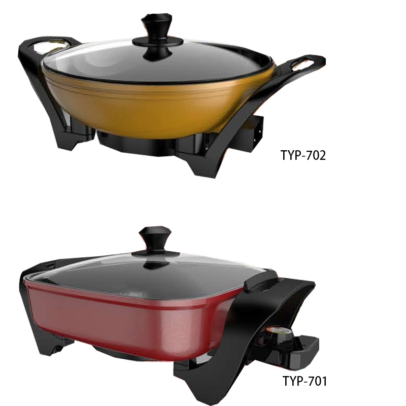 Kitchen Appliances Electric Deep Electric Compact Hot Plate Multifunctional Cooking Pot Big 4L with Frying Pan