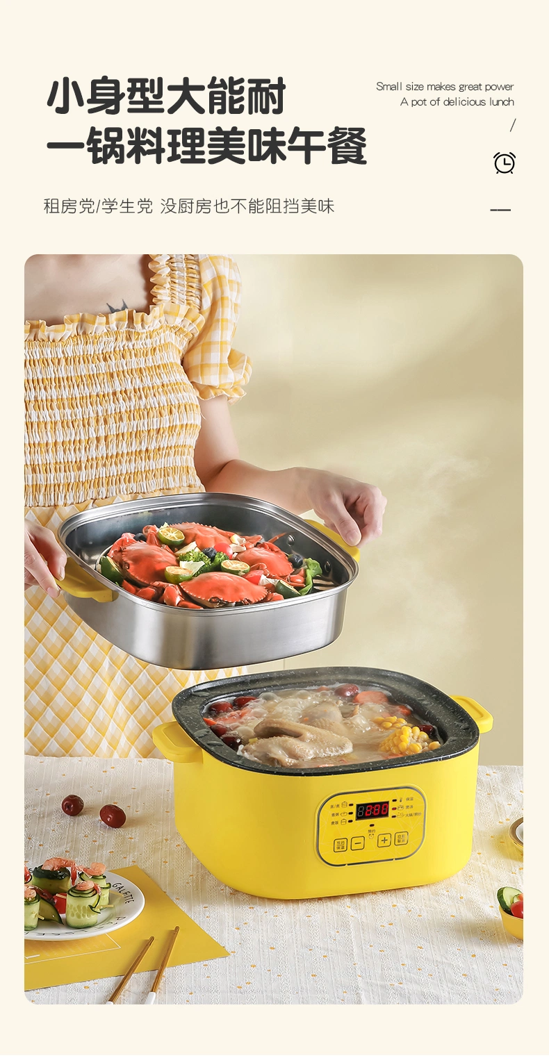 Xbc-30 Square Double Mechanical Single-Layer Electric Cooking Pot, Electric Steamer, Electric Frying Pan