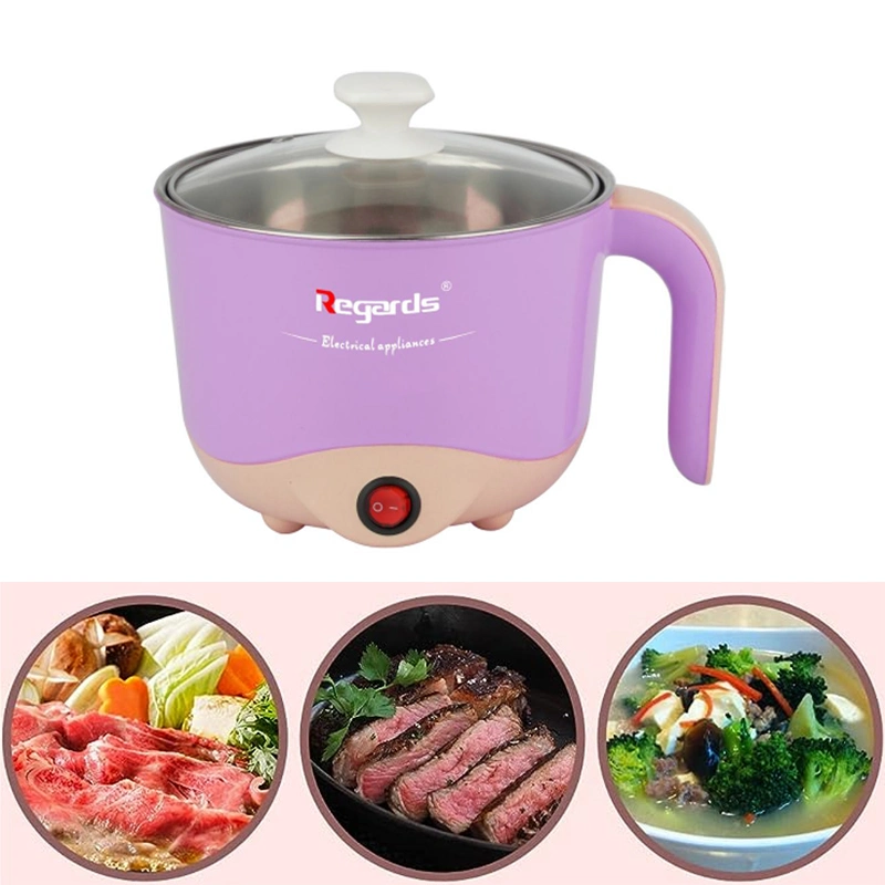 Hot Sell Kitchen Appliance Portable Electric Cooking Pot Multi-Purpose Non-Stick Stainless Steel Soup Pot Mini Electric Skillet