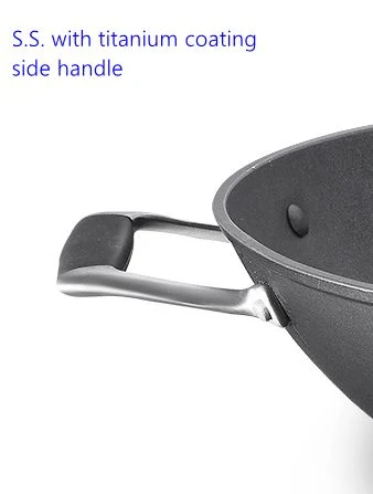 2 Layers Non-Stick Coating Ceramic Kitchenware Forged Alu Wok