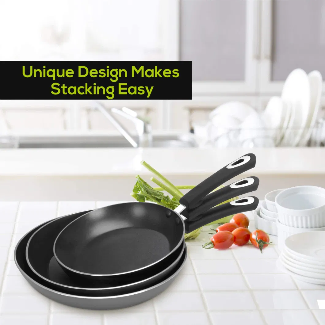3 Piece Induction Bottom 8 to 11 Inches Kitchen Nonstick Frying Pan-Set