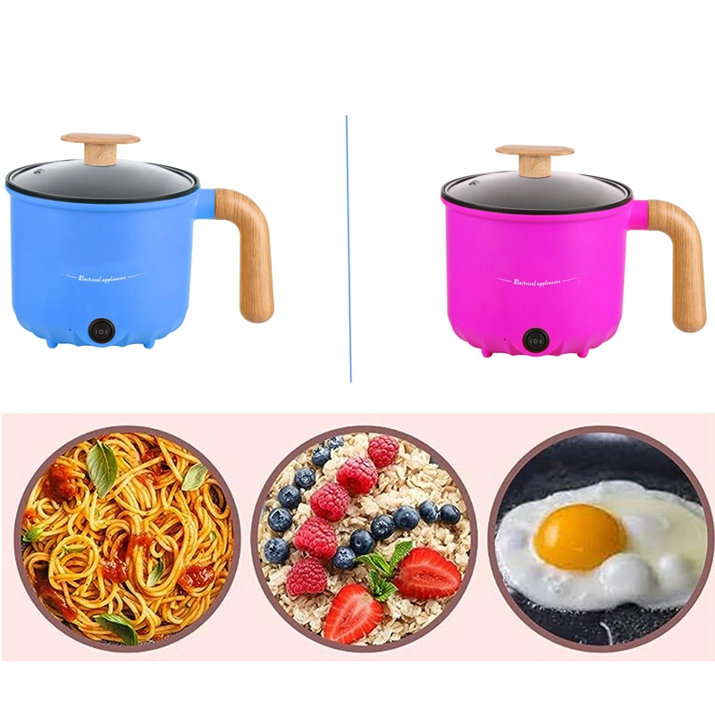 Home Appliance Cookware Multifunction Electric Skillet Compact Food Processor Mini Steamer with Boil Dry Protection Portable Frying Pan