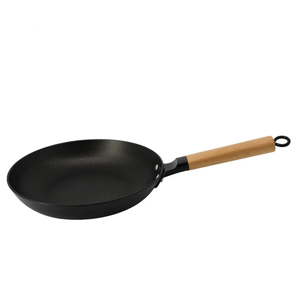 Wok Cast Iron Fry Pan Round Non Stick Fry Pan