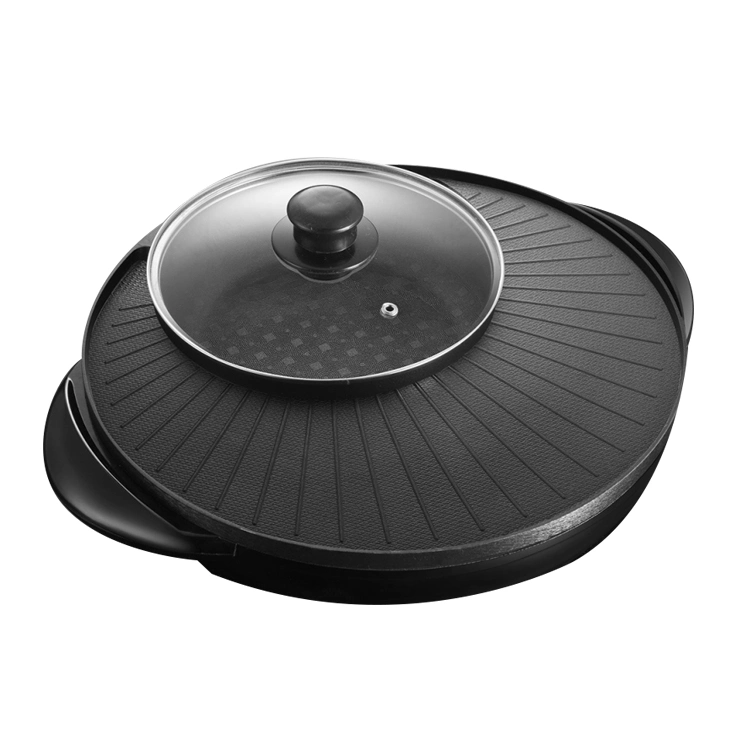 Black Multi-Function Round Electric Pizza Pan /Electric Skillet