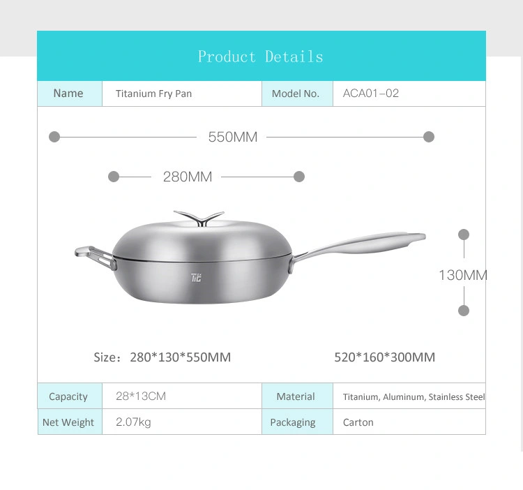 28cm New Design High Quality 11 Inch Titanium Non-Stick Frying Pan