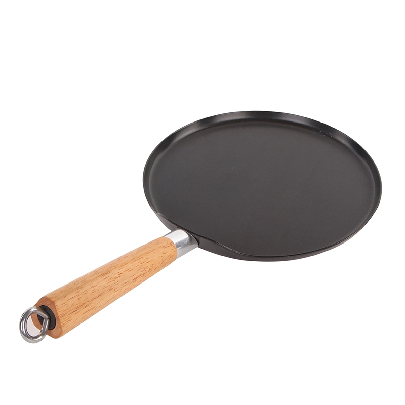 Wholesale 24cm 28cm Round Shape Carbon Steel Frying Pan Wok with Bakelite Handle