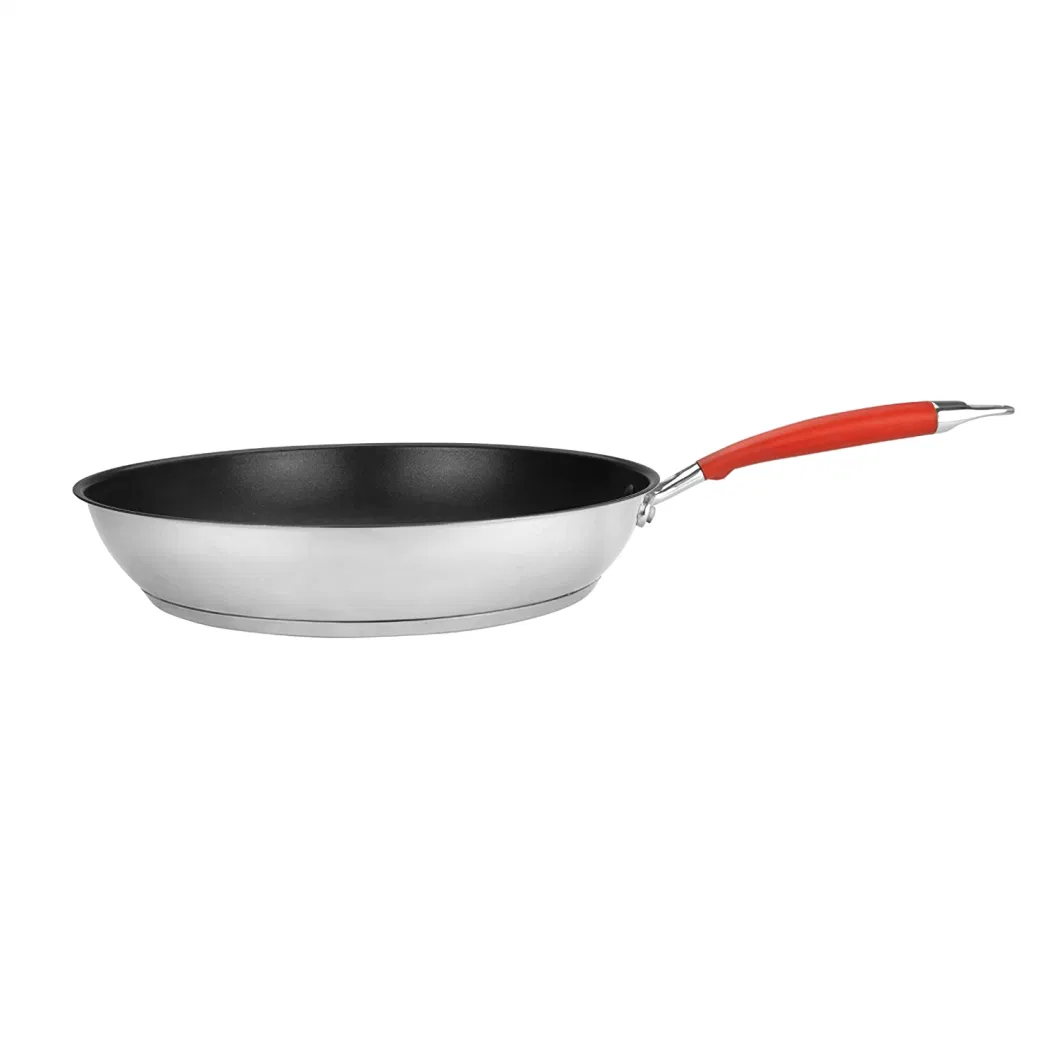 Kitchen Stainless Steel Nonstick Wok Pan, Induction Cookware, Nonstick Coating Available, Skillet Fry Pan Multi Stir Frying Pan, Fit for All Stovetops