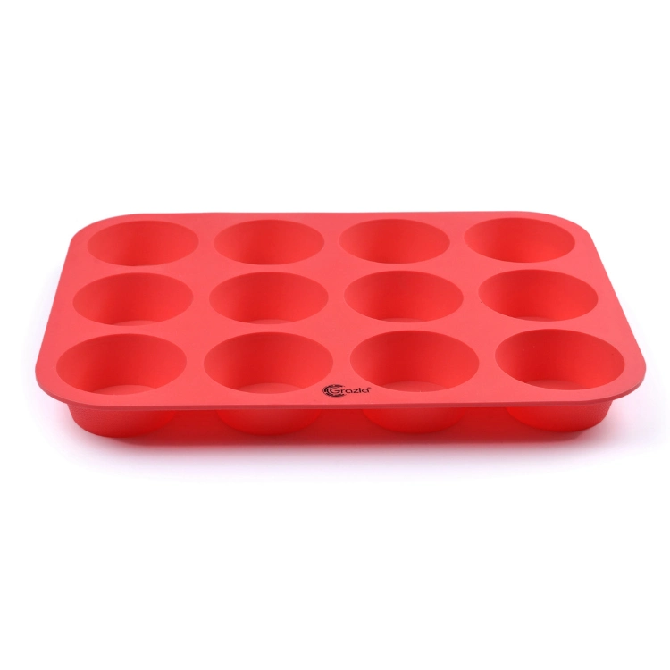 24 Cavities Silicone Muffin Top Pans Non-Stick Round Mini Tart Pan for Egg Sandwiches