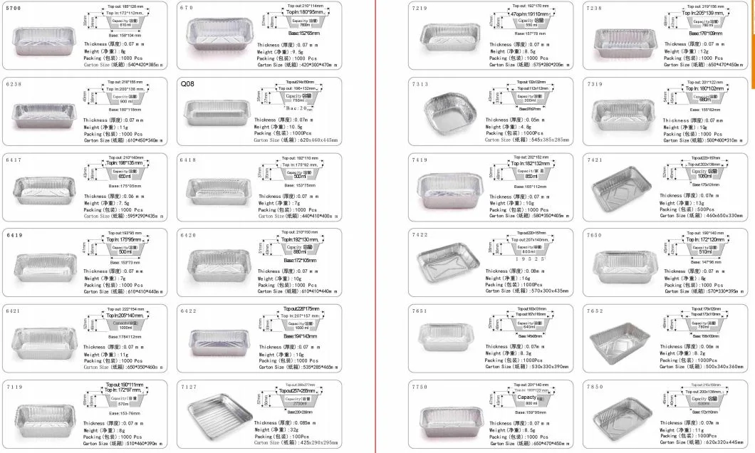 Baking Aluminum Foil Pans for Cooking Aluminium Disposable Foil Containers with Lids