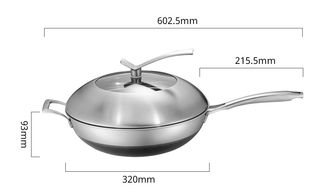 Hot Sales Cookware Stainless Steel Non-Stick Double Layers Coating Skillet Pan