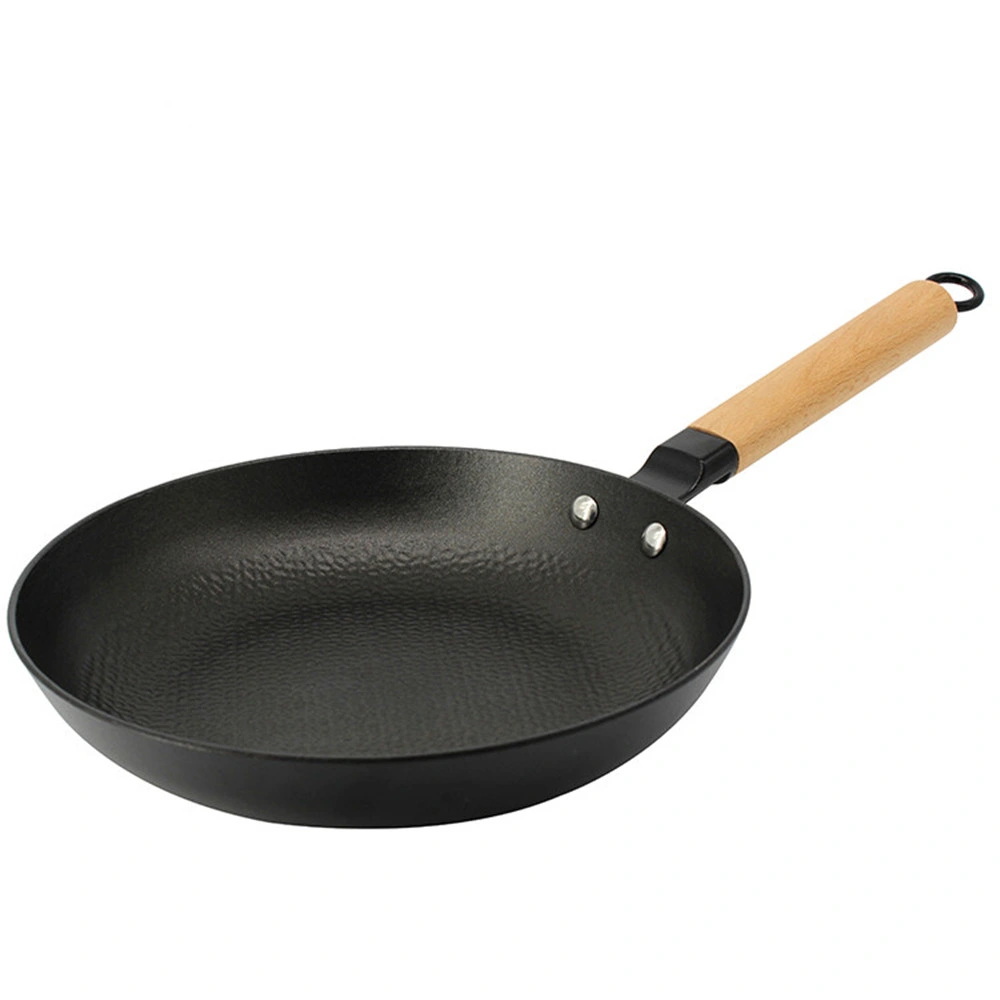 Wok Cast Iron Fry Pan Round Non Stick Fry Pan