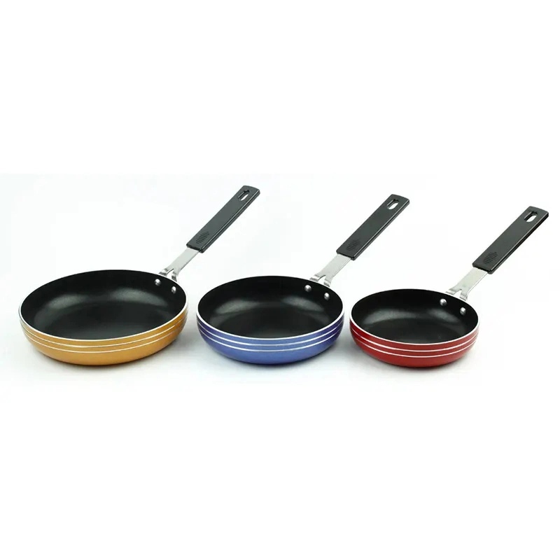 Pressed Aluminum Frying Pan Cooking Non-Stick Coating Stir Grill Skilet Fry Pan Dishwasher Safe for Easy Cleaning 12/14/16cm