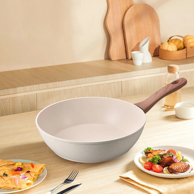 Non-Stick Non-Oily Fume Cookware Frying Pan Wok with Lid